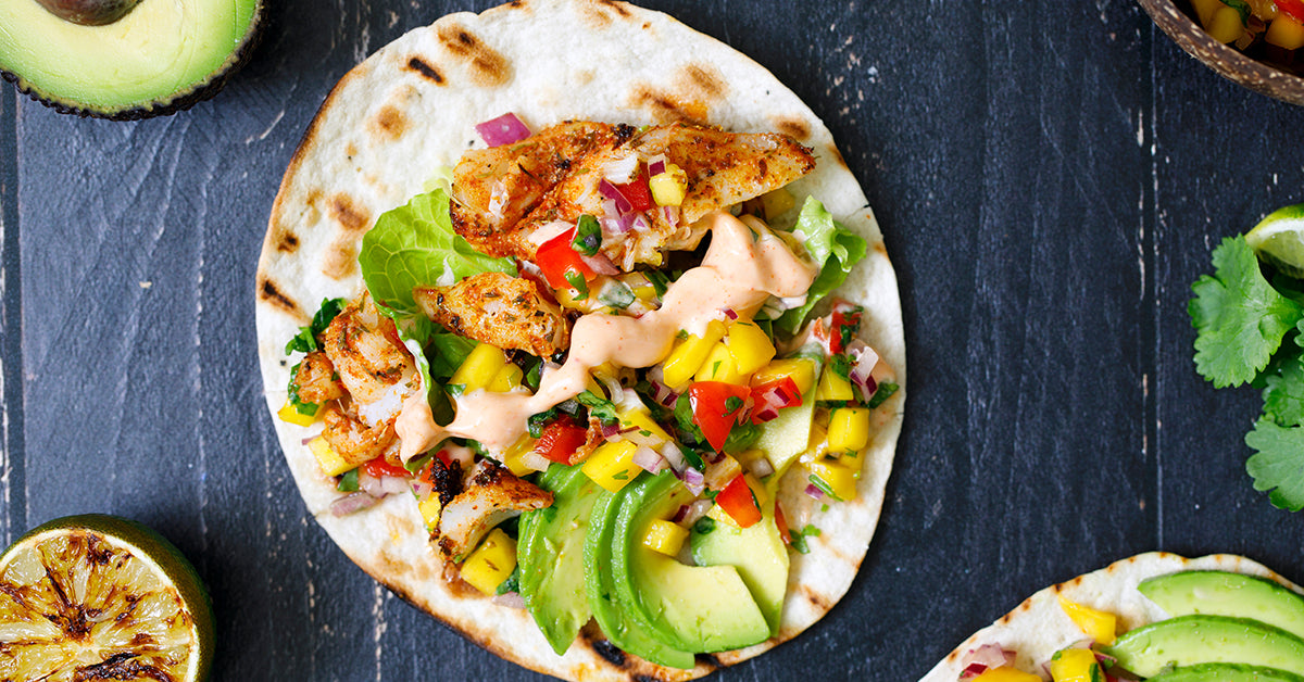 Fish Tacos with Mango Salsa